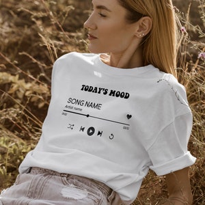 Custom Song & Artist Name Shirt: Personalized Music Player Tee