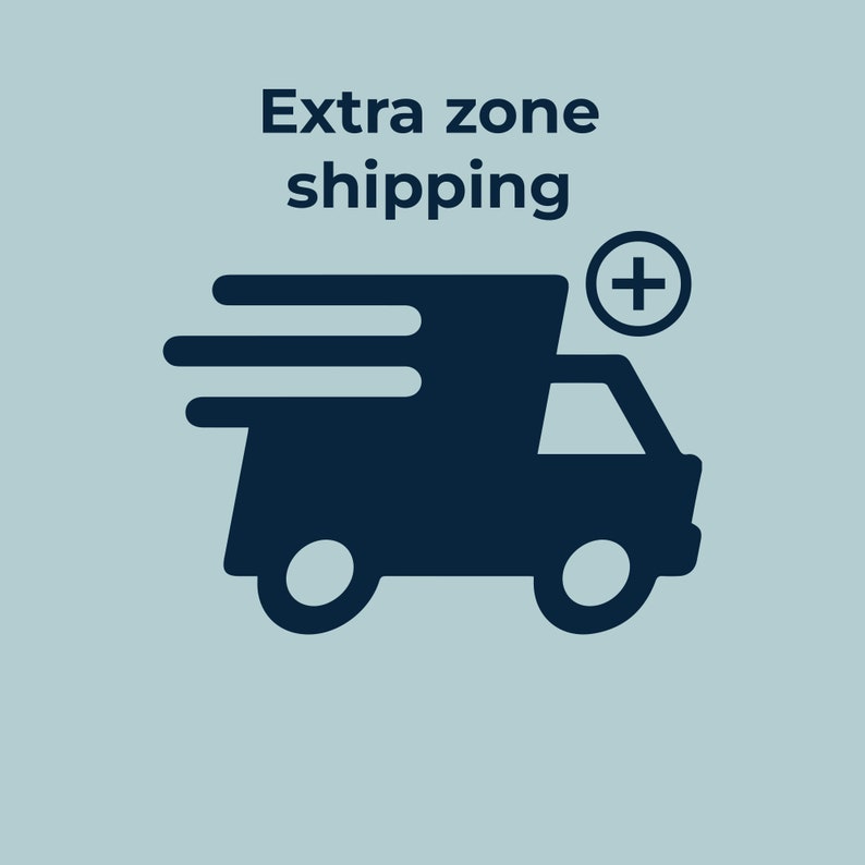 Frais d'impression/d'expédition supplémentaires Impression supplémentaire au dos Impression supplémentaire sur la manche Expédition express Cet achat est uniquement pour le coût supplémentaire Extra Zone Shipping