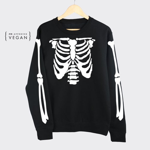 Halloween Skeleton Bones Rib Cage Sweatshirt Adult X Ray - Etsy
