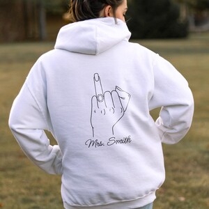 Personalized Bride Sweatshirt - Custom Wedding Gift for Mrs. Fiance Wife - Bridal Shower Bachelorette, Personalized Bride Gift