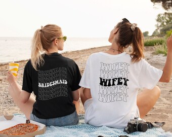Retro Bridesmaid Shirt: Bachelorette Party Matching 100% Cotton Tee