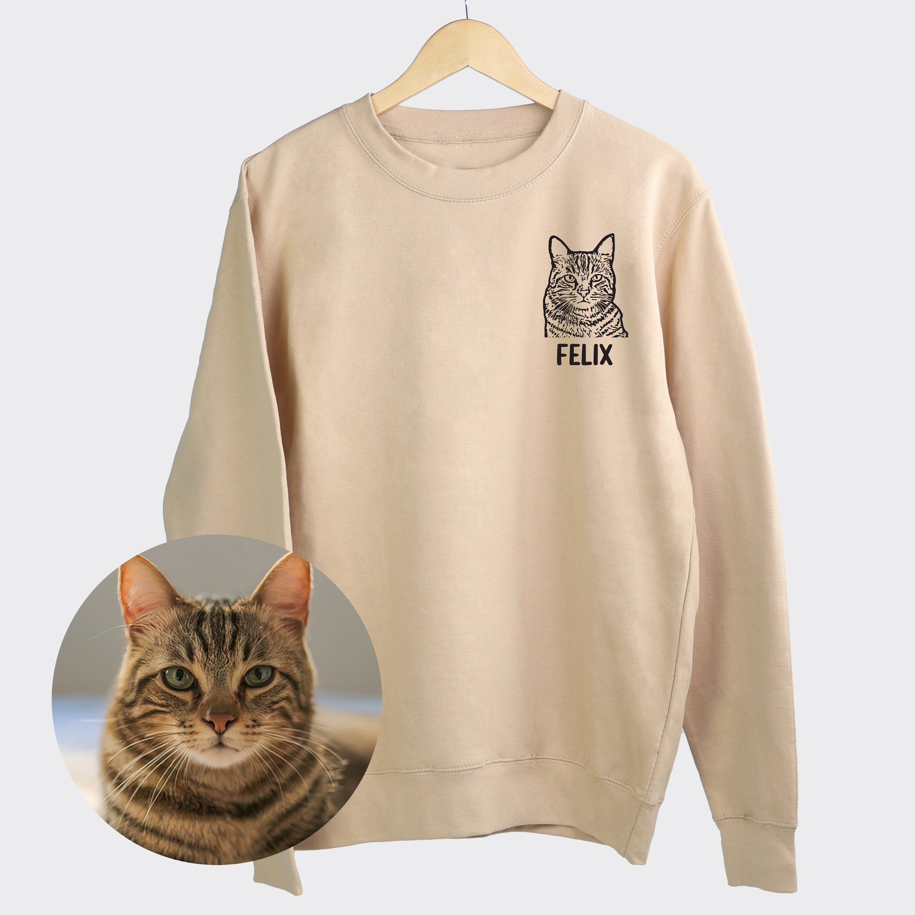 Custom Pet Portrait Shirt Tshirt With Pet Photo and Name Etsy UK