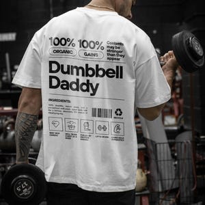 Gym T-shirt, Dumbbell Daddy Shirt, Gym Rat Sweatshirt, Gym Meme T-shirt