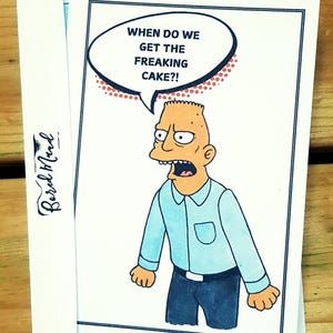 Simpsons Police Cadet Birthday Handmade Card