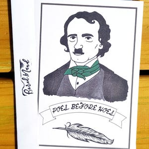 Carte faite main Amitié Edgar Allan Poe