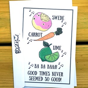 Dolce Caroline Frutta e Verdura Biglietto Fatto a Mano