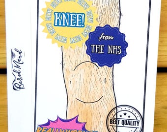 膝の手術の手作りカード