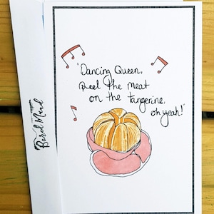 Dancing Queen Tangerine handgemachte Karte