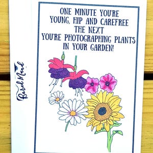 Carte d'anniversaire faite main de plantes