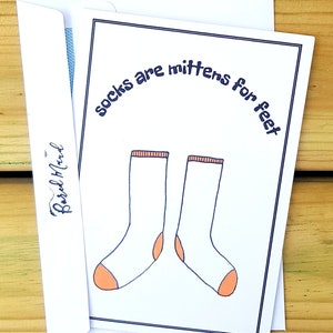 Socken-lustige handgemachte Karte