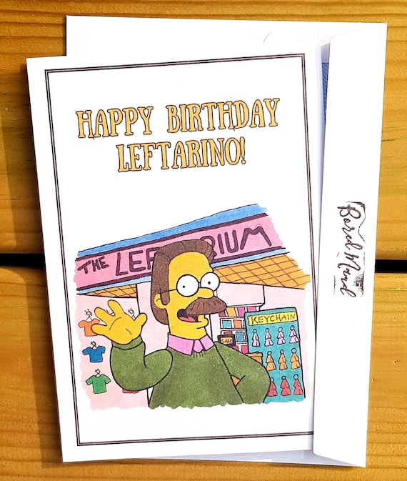 Ned Left Handed Handmade Birthday Card - Etsy