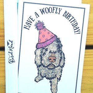 Cartão de aniversário feito à mão para cachorro
