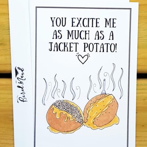 Tarjeta hecha a mano "Amor de patata asada"