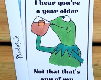 Jim Henson & Kermit the Frog Birthday Card Greetings Card by