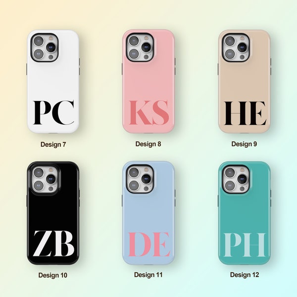 Personalized Name Initial iPhone Case, MagSafe Custom Name iPhone 15 14 13 12 Pro Case, iPhone 15 14 13 12 11 Pro Max Case