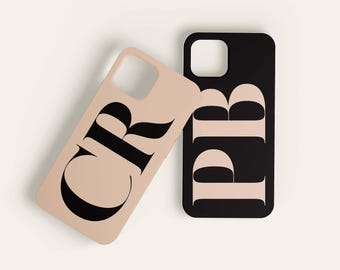 Custom Initial iPhone Case, Personalized Monogram Design