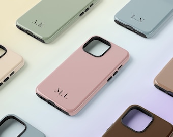 Personalized Initial iPhone Case, Custom Phone Cover, MagSafe Options