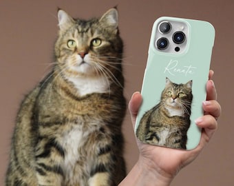 Custom Cat Dog Pet Phone Case Pet Photo + Name Custom pet iPhone case dog iPhone case personalized iPhone case cat iPhone case