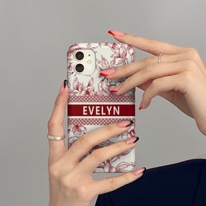 iPhone 17 Case, Toile Personalized name iPhone Case, iPhone 16 15 14 13 12 11 Pro Max Case, Toile iPhone 15 Pro Max Case