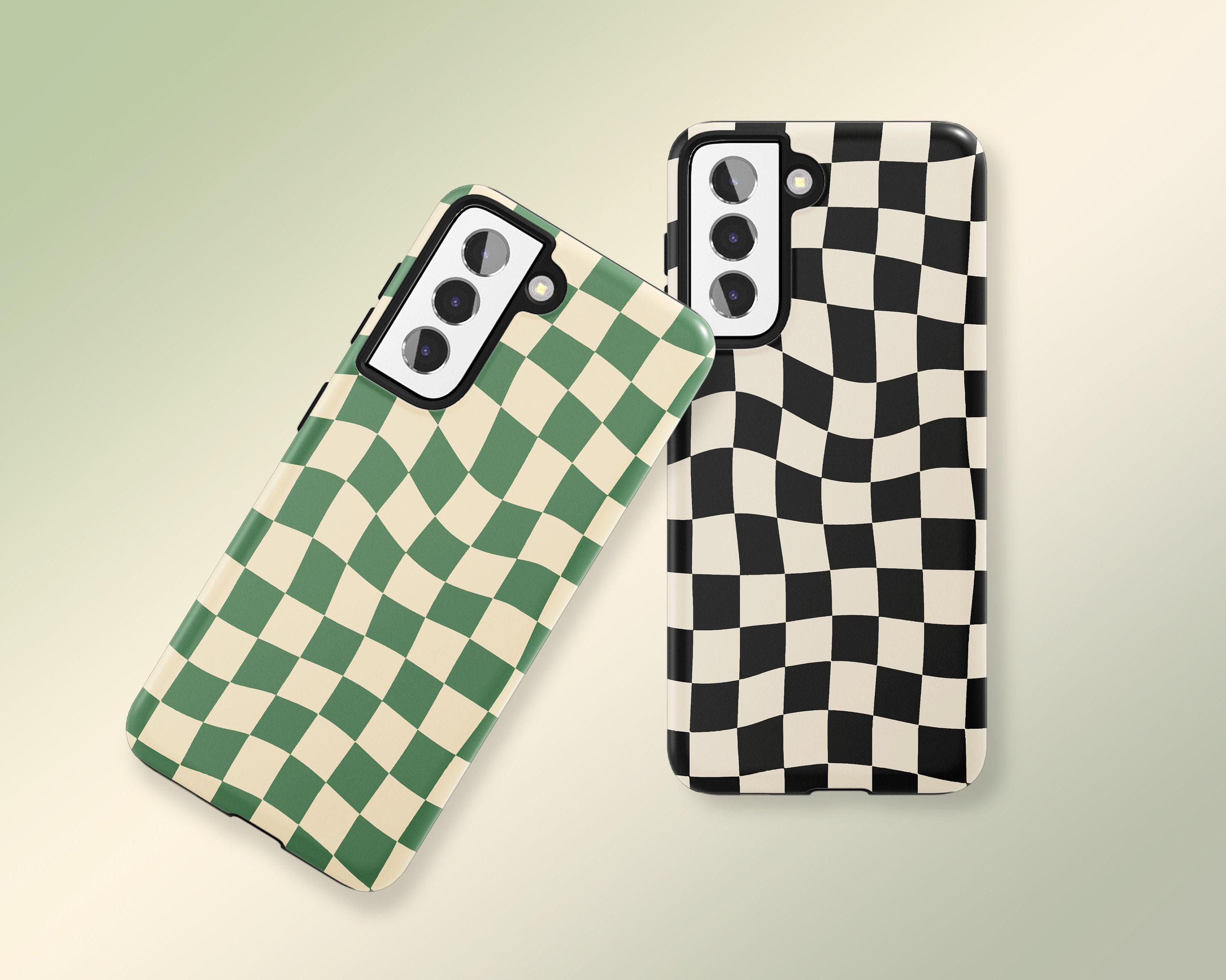 ★DESIGN SKIN★ Galaxy New Bookle Pattern Case Checkerboard Checkerboard Pattern Samsung Phone Case, Samsung Galaxy S23
