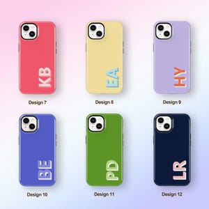 Personalized Monogram iPhone Case, Custom Initial Phone Cover