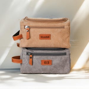 Trousse de toilette personnalisée Dopp Kit pour homme, cadeaux monogrammes garçons d'honneur personnalisés, cadeau d'anniversaire pour lui