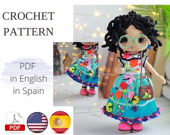 Princess Amigurumi Doll Crochet Pattern PDF English, Spain Amigurumi Handmade