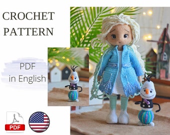 Princess 2 Amigurumi Doll Crochet Pattern PDF English, Spanish, French Amigurumi Handmade
