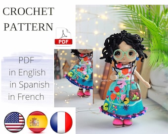 Princess Amigurumi Doll Crochet Pattern PDF English, Spanish, French Amigurumi Handmade