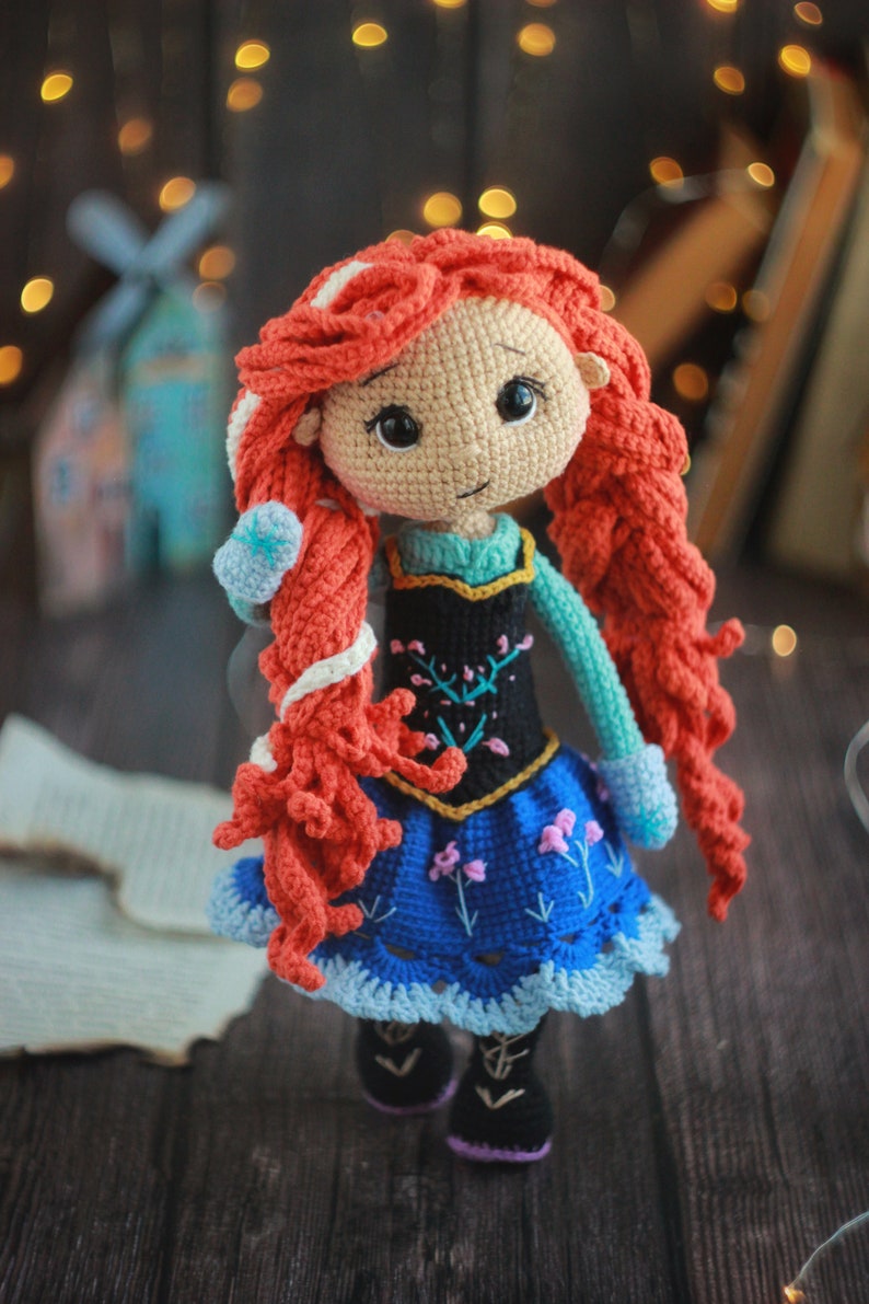 Set 2in1 Princess Amigurumi Doll Crochet Pattern PDF English Spain Amigurumi Handmade image 6