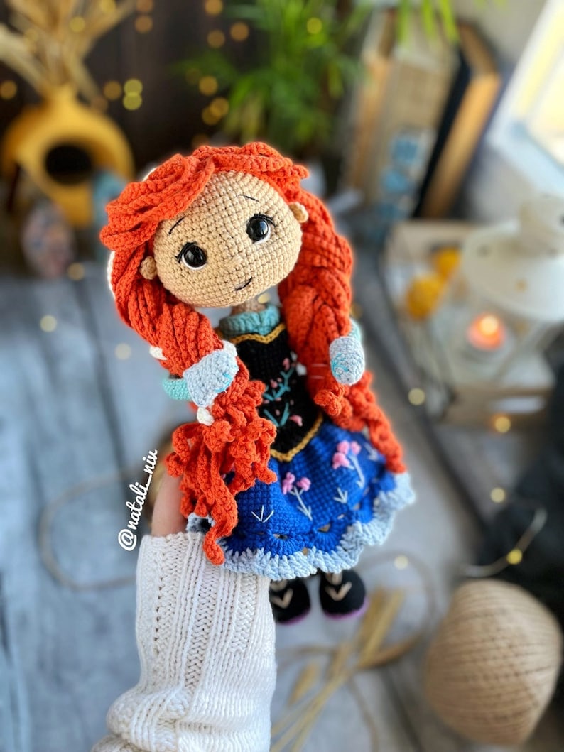 Set 2in1 Princess Amigurumi Doll Crochet Pattern PDF English Spain Amigurumi Handmade image 4