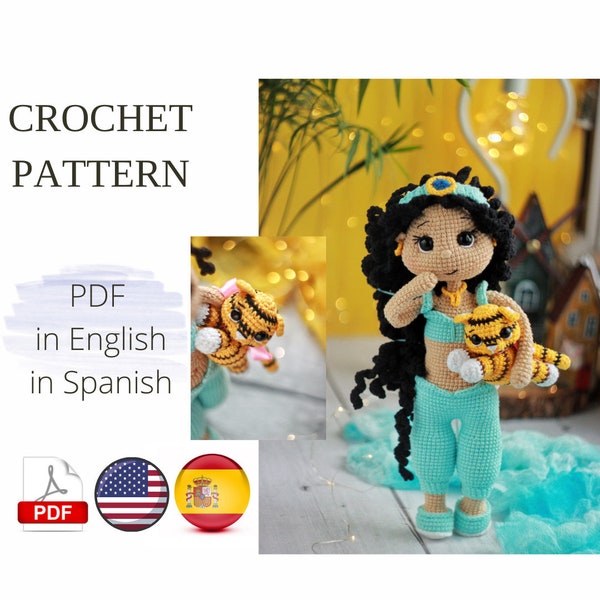 Poupée Amigurumi Princesse Crochet Patron PDF Princesse Amigurumi Anglais Fait Main