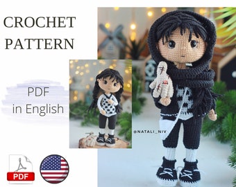 Amigurumi Doll Crochet Pattern doll PDF English Amigurumi Handmade