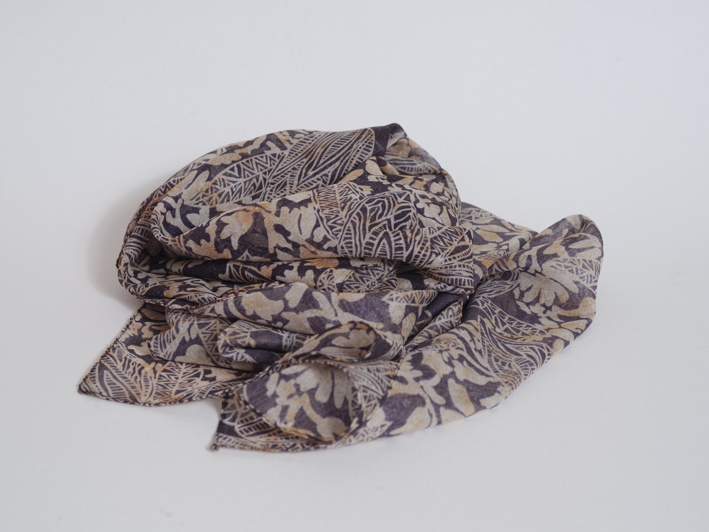 Silk Look Scarf - Long - Vintage #57 - Etsy