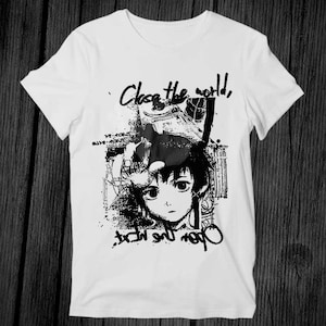 Lain Close The World Open The Next T Shirt Unisex Adult Mens Womens Gift Cool Music Fashion Top Vintage Retro Tee G213