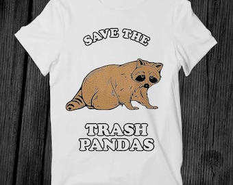Save The Trash Panda's Wasbeer T-shirt Unisex Adult Mens Womens Gift Cool Music Fashion Top Vintage Retro Tee G336