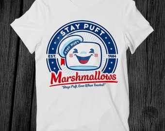 Ghostbusters Stay Puft Marshmallows Cult Movie 80's T Shirt Unisex Adult Mens Womens Gift Cool Music Fashion Top Vintage Retro Tee G204