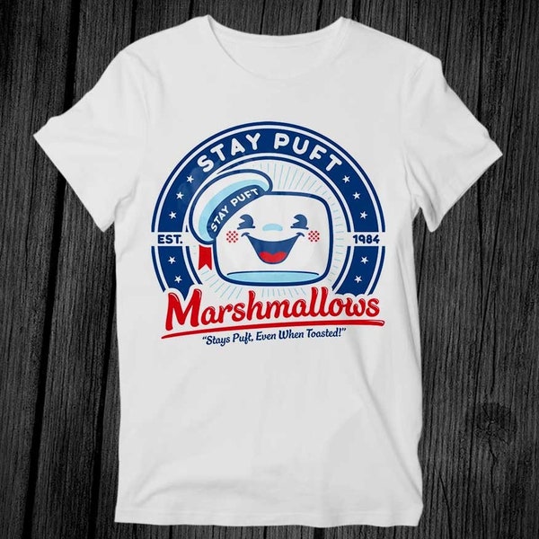 Ghostbusters Stay Puft Marshmallows Cult Movie 80's T Shirt Unisex Adult Mens Womens Gift Cool Music Fashion Top Vintage Retro Tee G204