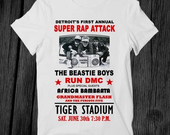 Detroit Super Attack Beastie Boys T Shirt Unisex Adult Mens Womens Gift Cool Music Fashion Top Vintage Retro Tee G246