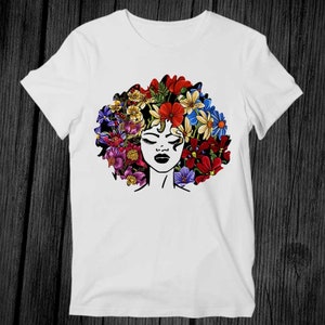 Black hair t shirts 2025