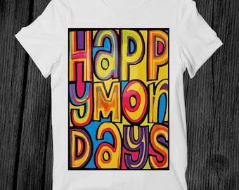 Happy Mondays Indie Dance Madchester 90s Bez Ryder T-shirt Unisex Adult Mens Womens Gift Cool Music Fashion Top Vintage Retro Tee G203