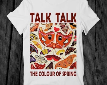 Talk Talk Kleur van de lente T-shirt Unisex volwassen heren dames cadeau coole muziek mode top vintage retro T-shirt G252