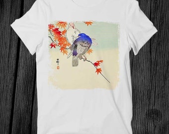Two Pigeons On Autumn Branch Pigeon Bird Garden Birds Best Seller T Shirt Unisex Adult Gift Cool Music Top Tee G508