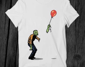 Zombie Banksy Girl Heart Balloon Best Seller T Shirt Unisex Adult Gift Cool Music Fashion Top Vintage Retro Tee G511