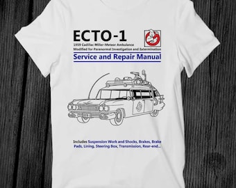 Anatomy of ECTO-1 Ghostbuster Ambulance Car Service and Repair Manual Best Seller T Shirt Unisex Gift Cool Music Top Retro Tee G455