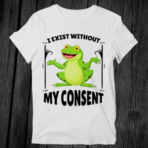 Ster ik besta zonder mijn toestemming Kikker T-shirt Unisex volwassen heren dames cadeau coole muziek mode top vintage retro tee G372