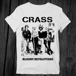 Crass Bloody Revolutions T Shirt Unisex Adult Mens Womens Gift Cool Music Fashion Top Vintage Retro Tee G305