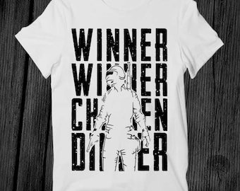 Winner Winner Chicken Dinner Online Gamer T Shirt Unisex Adult Mens Womens Gift Cool Music Fashion Top Vintage Retro Tee G306