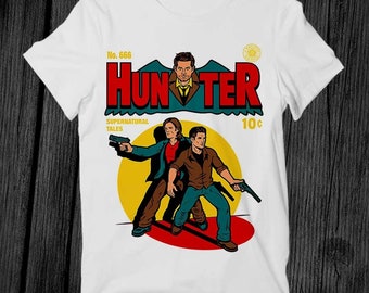 Hunter Comic Cartoon Art T Shirt Unisex Adult Mens Womens Gift Cool Music Fashion Top Vintage Retro Tee G390