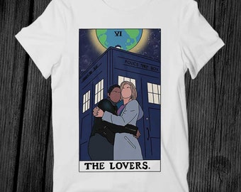 Thasmin The Lovers Tarotkaart Doctor Who Politie Telefooncel Lesbisch Gay Pride Trots Bestseller T-shirt Unisex Cadeau Muziek Top Tee G505